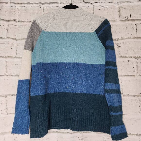 Zaket & Plover Womens Multicolor Stripe Funnel Neck Wool Blend Sweater Size XS - Picture 10 of 12